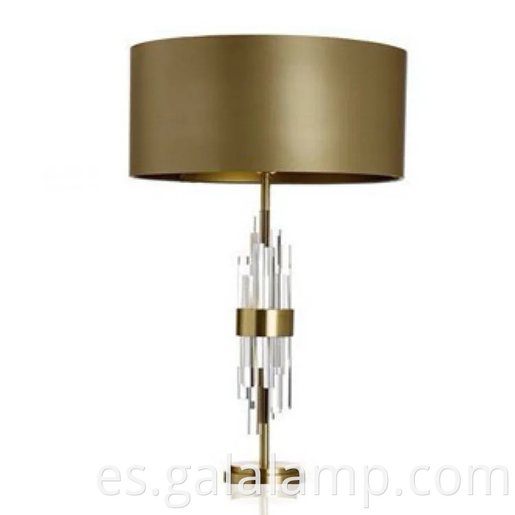 Lámpara de mesa de acero de cristal LED contemporánea para habitaciones modernas